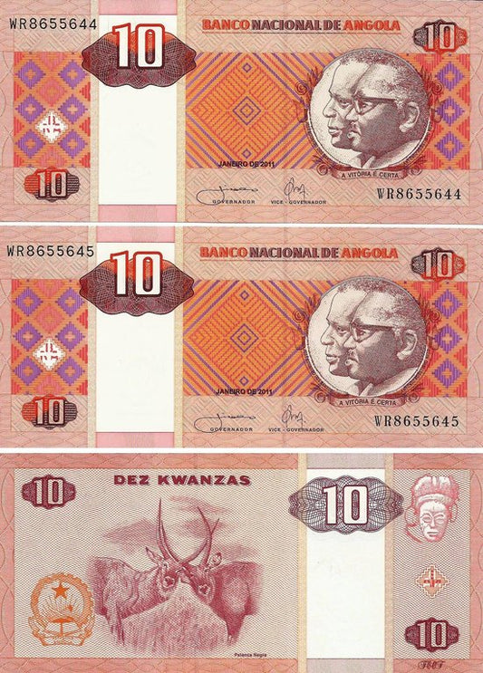 Angola - 10 Kwanzas 2011 (# 145c)