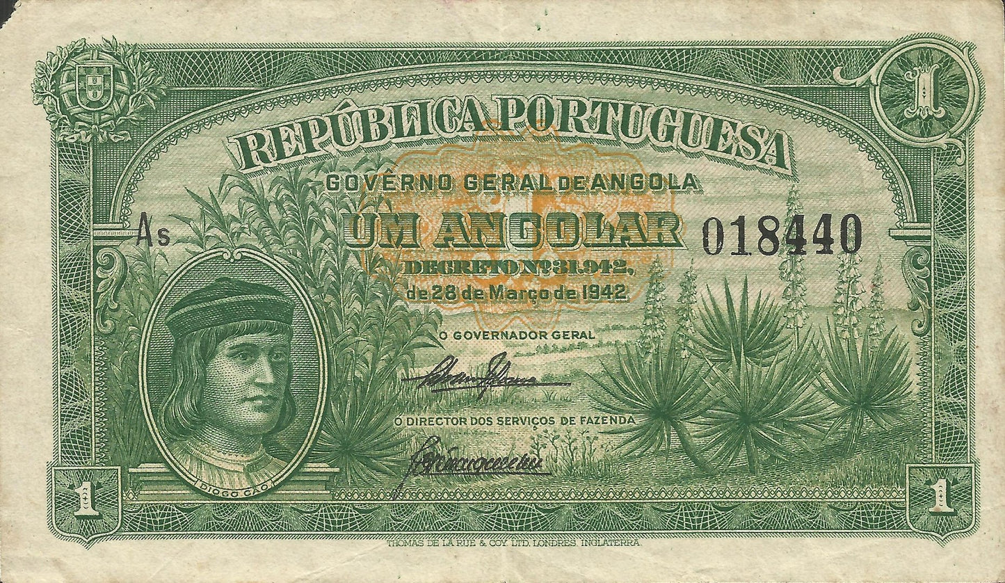 Angola - 1 Angolar 1942 (# 68)