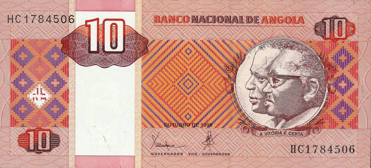 Angola - 10 Kwanzas 1999 (# 145)