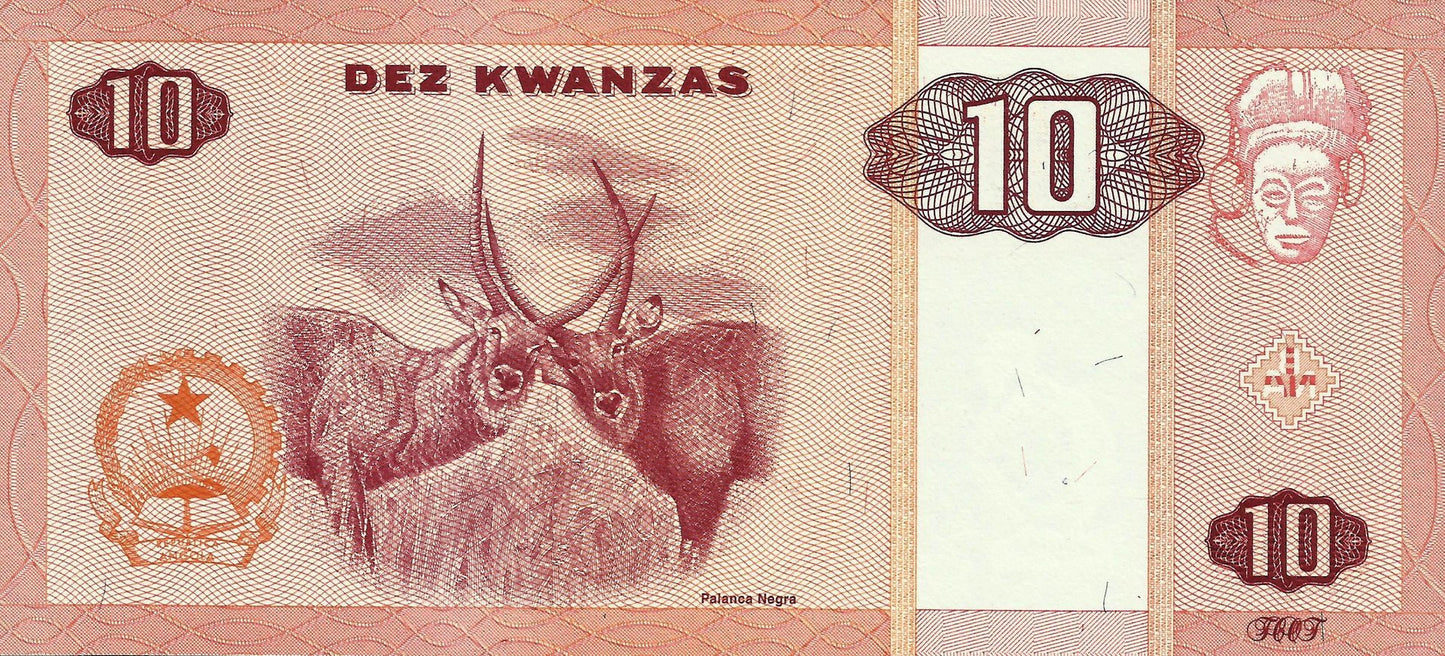 Angola - 10 Kwanzas 1999 (# 145)