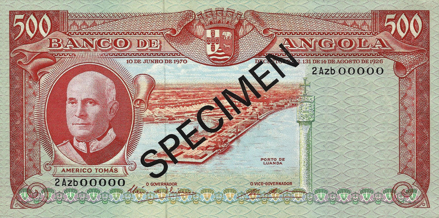 Angola - 500$00 1970 (# 97s)