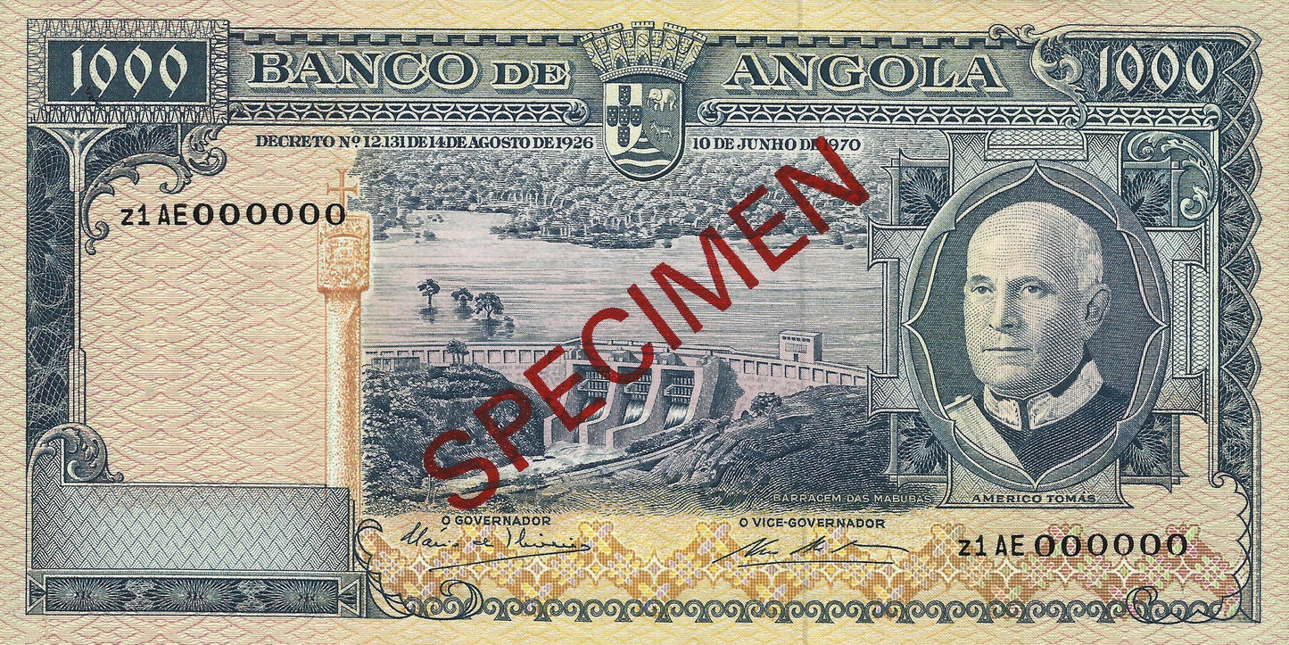 Angola - 1000$00 1970 (# 98s)