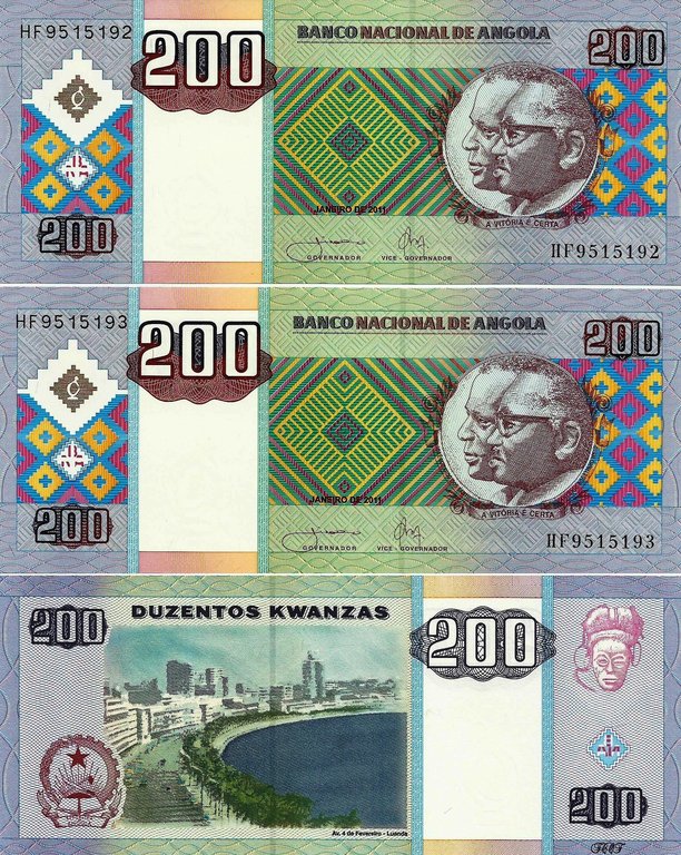 Angola - 200 Kwanzas 2011 (# 148b)
