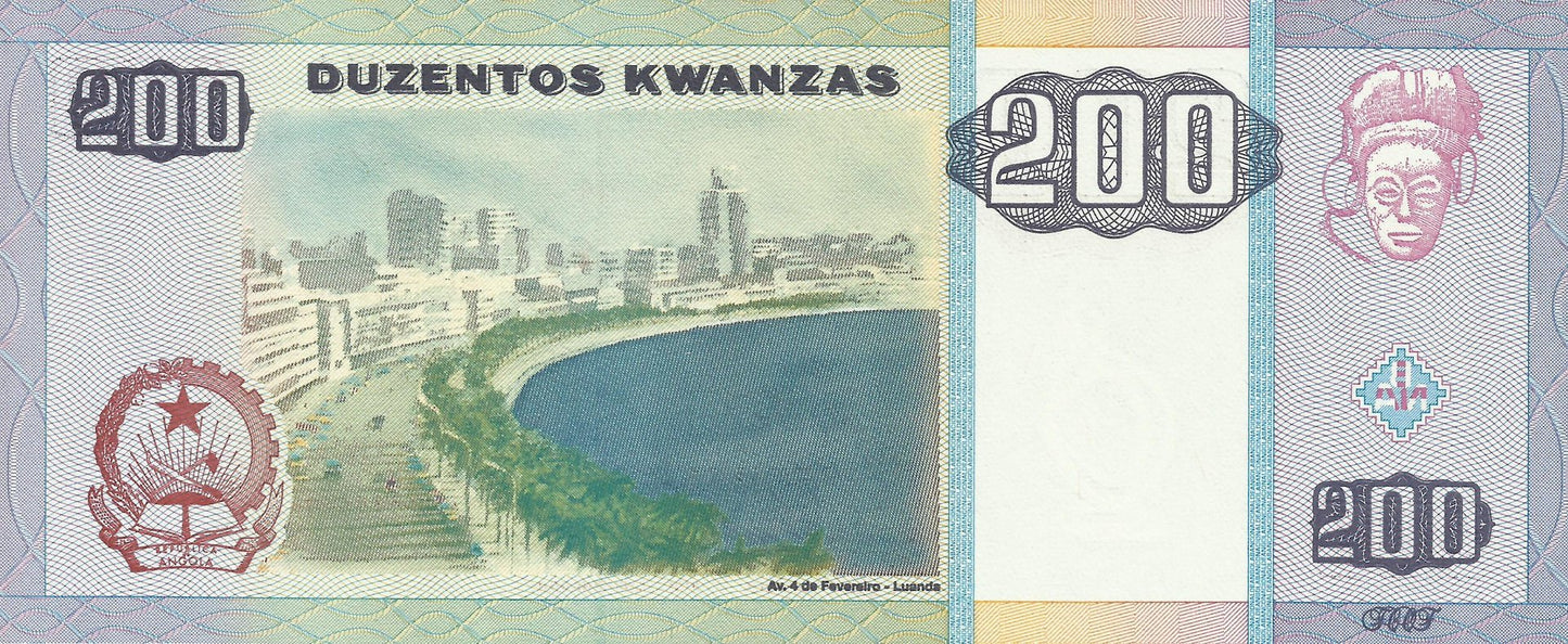 Angola - 200 Kwanzas 2011 (# 148b)