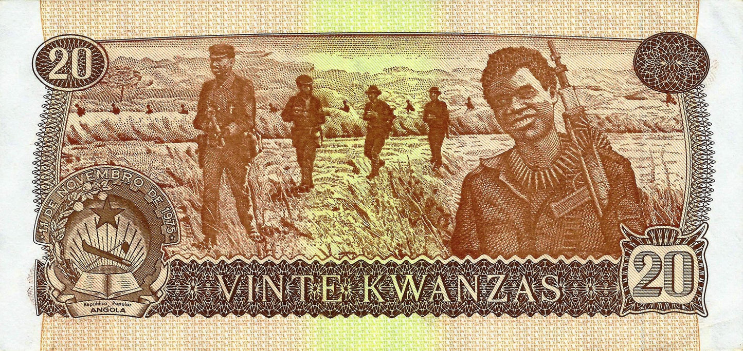 Angola - 20 Kwanzas 1976 (# 109a)