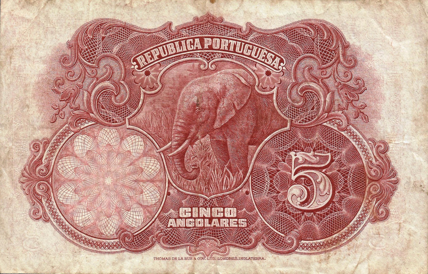 Angola - 5 Angolares 1926 (# 66)