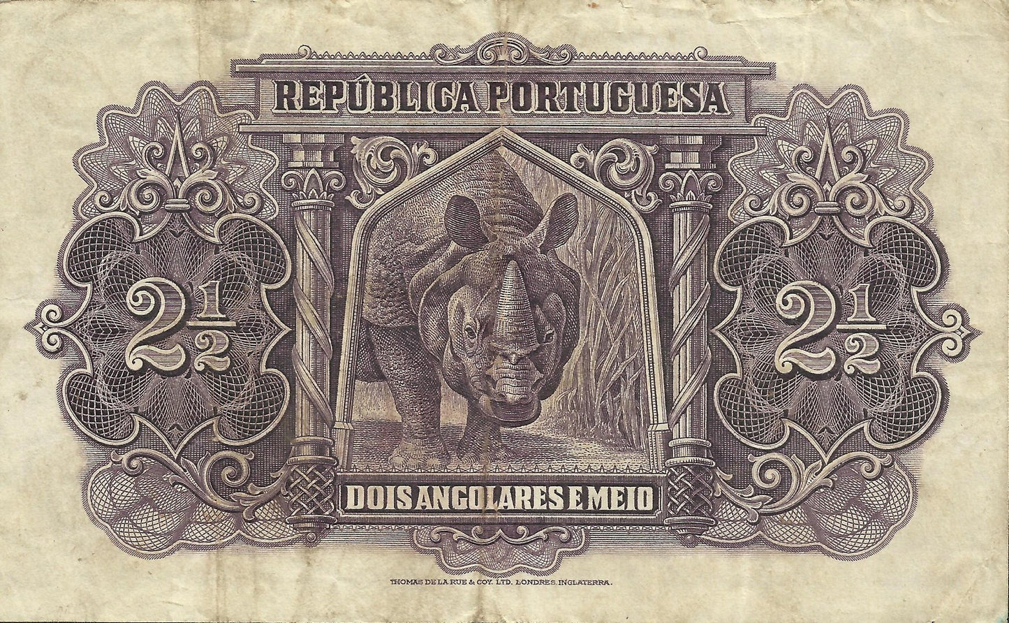 Angola - 2 1/2 Angolares 1948 (# 71)