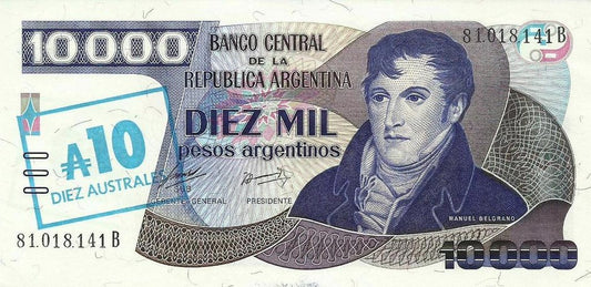 Argentina - 10 Australes 1985 (# 322c)