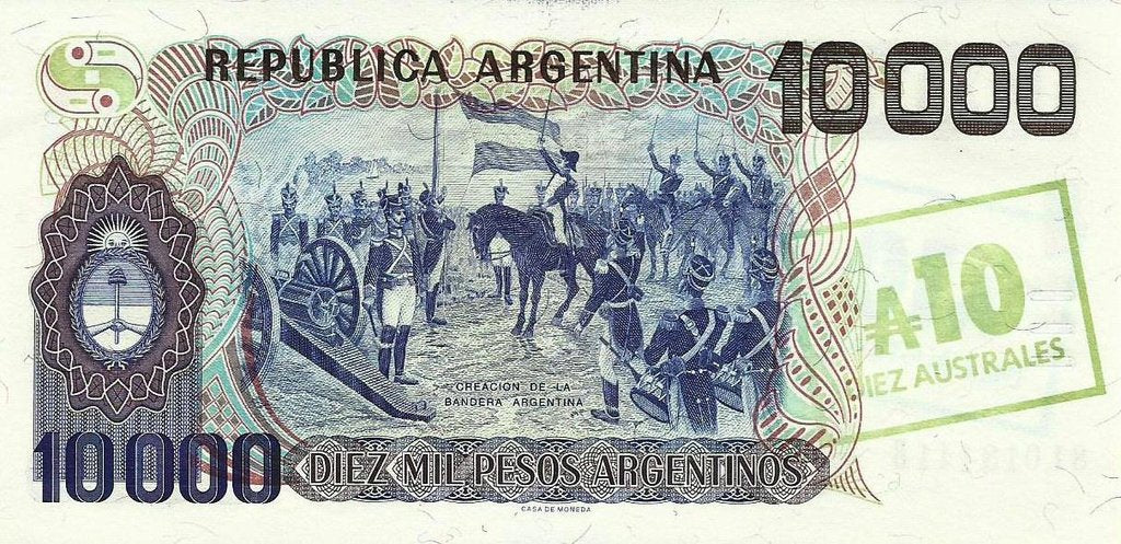 Argentina - 10 Australes 1985 (# 322c)