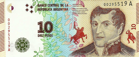 Argentina - 10 Pesos 2016 (# 326a)