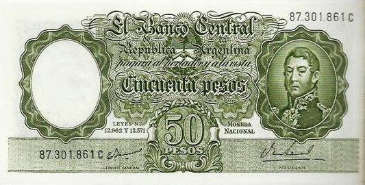 Argentina - 50 Pesos 1967 (# 271c)