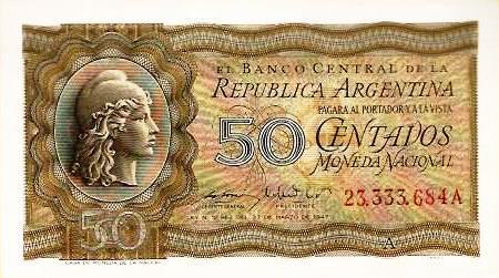 Argentina - 50 Centavos 1950 (# 259a)