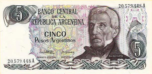 Argentina - 5 Pesos 1983/84 (# 312)