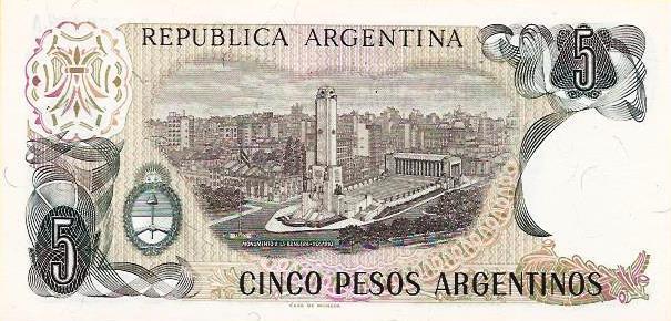 Argentina - 5 Pesos 1983/84 (# 312)