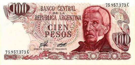 Argentina - 100 Pesos 1976/78 (# 302b)