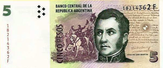 Argentina - 5 Pesos 2002 (# 353)
