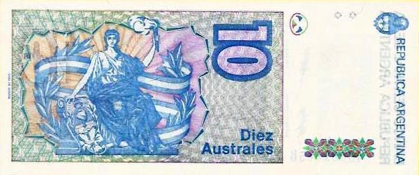 Argentina - 10 Australes 1988 (# 325b)