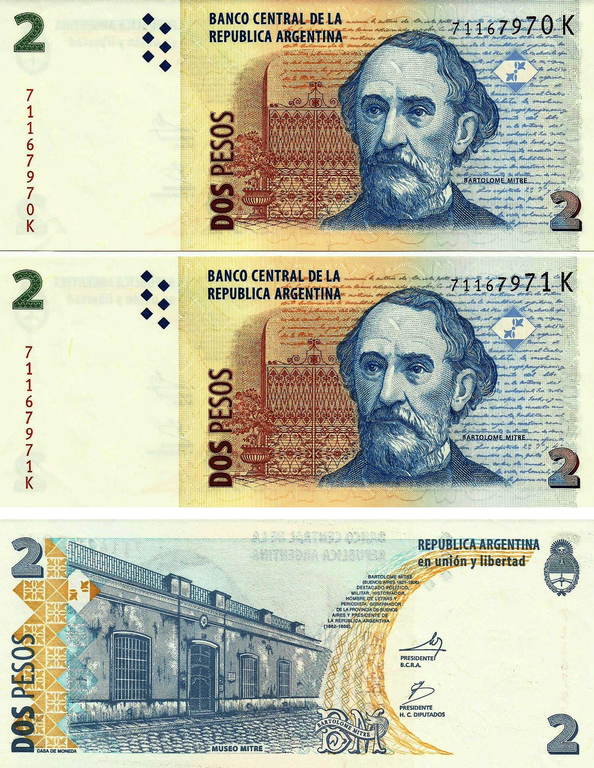 Argentina - 2 Pesos 2002 (# 352K)