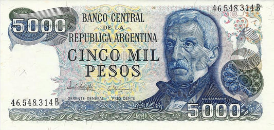 Argentina - 5000 Pesos 1977 (# 305b)