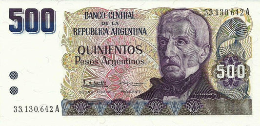 Argentina - 500 Pesos 1984 (# 316)