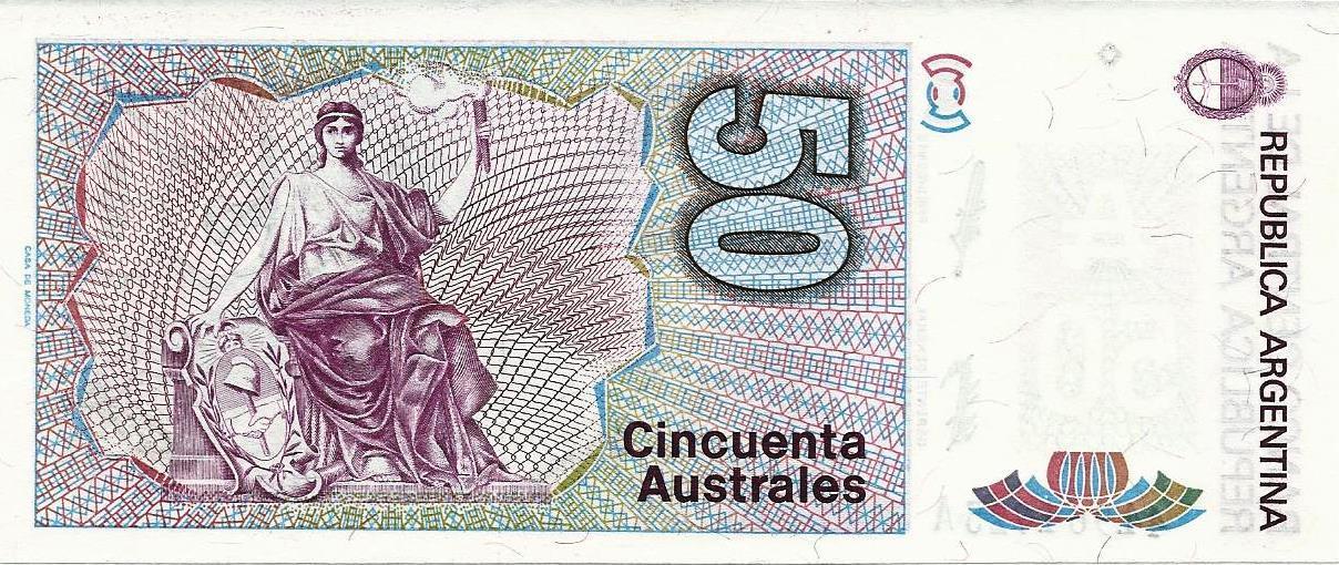 Argentina - 50 Australes 1986 (# 326b)
