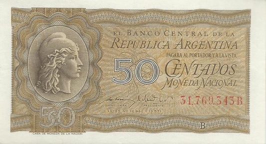 Argentina - 50 Centavos 1947 (# 261)