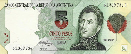 Argentina - 5 Pesos 1993 (# 341b)