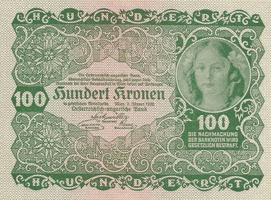 Austria - 100 Kronen 1922 (# 77)