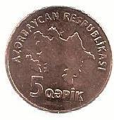 Azerbaijão - 5 Qapik 2006 (Km# 41)