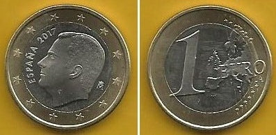 Espanha - 1 Euro 2017 (Km# 1073)