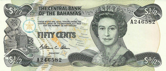 Bahamas - 1/2 Dolar 1984 (# 42a)