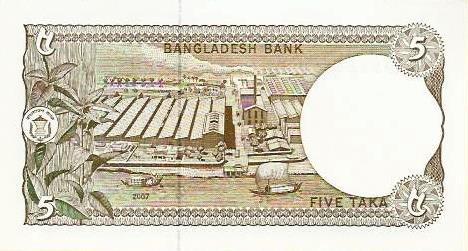 Bangladesh - 5 Taka 2007 (# 46b)