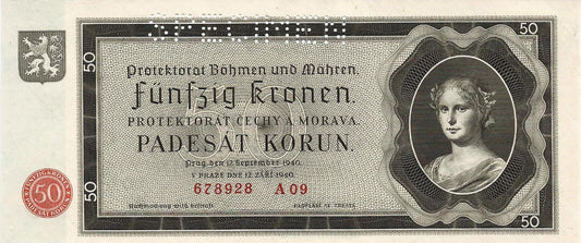 Bohemia Moravia - 50 Kronen 1940 (# 5s)