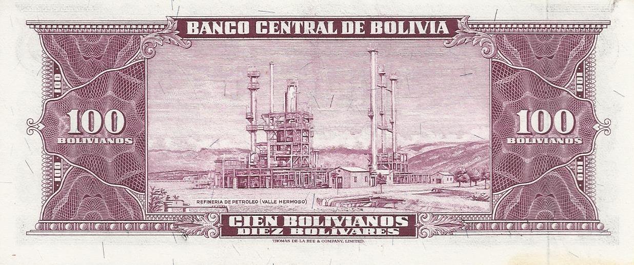 Bolivia - 100 Bolivianos 1945 (# 147)