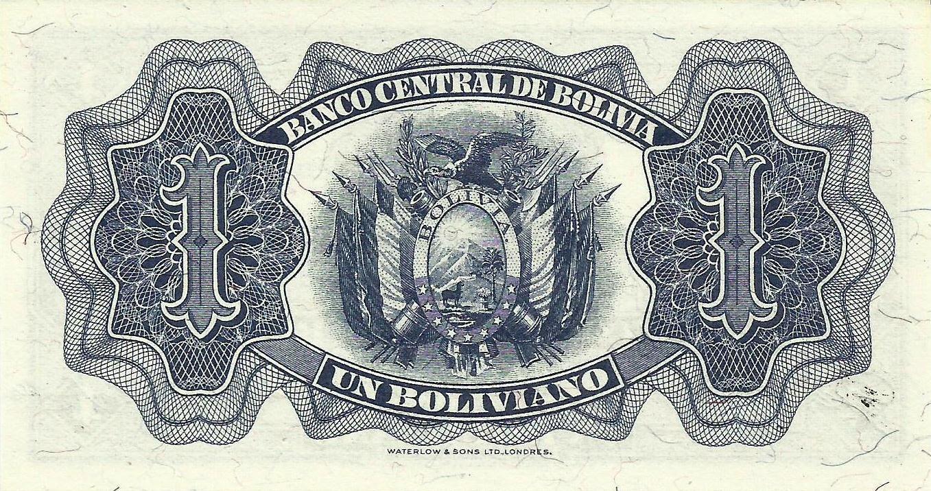 Bolivia - 1 Boliviano 1928 (# 128c)