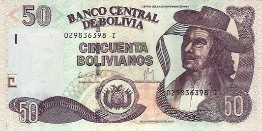 Bolivia - 50 Bolivianos 1986 (# Novo)