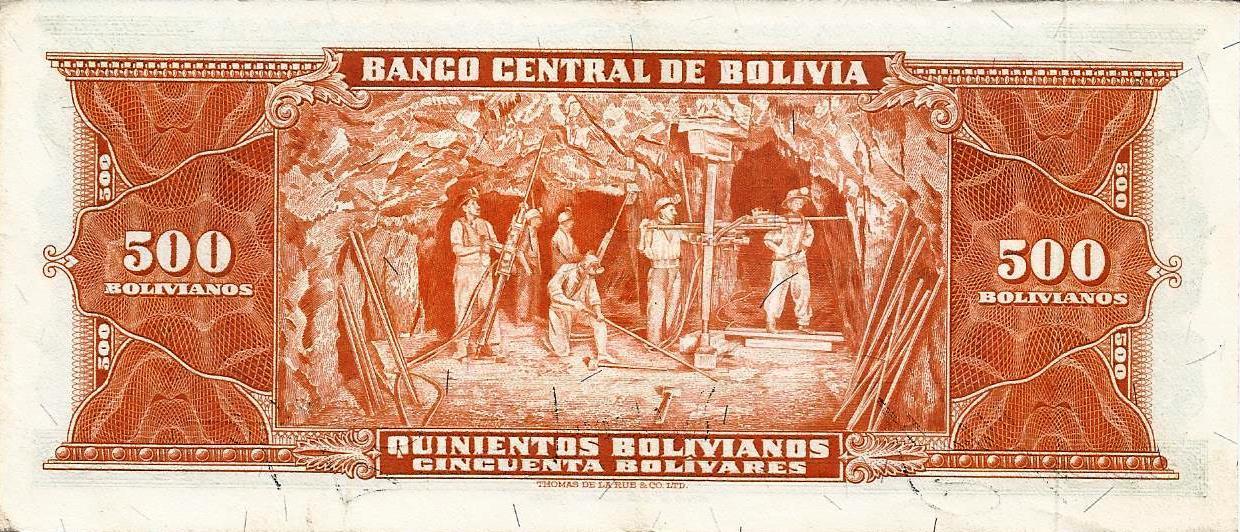 Bolivia - 500 Bolivianos 1945 (# 148)