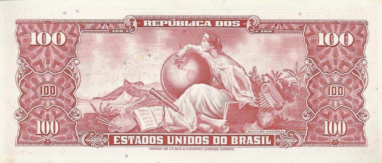 Brasil - 100 Cruzeiros 1967 (# 185b)