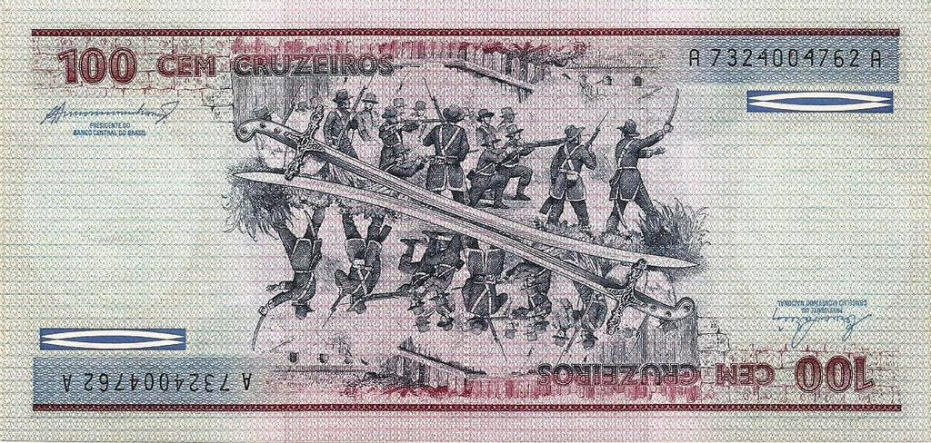 Brasil - 100 Cruzeiros 1984 (# 198b)