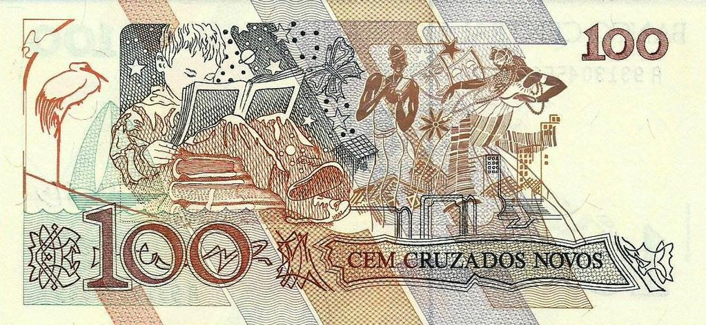 Brasil - 100 Cruzeiros 1990 (# 224c)