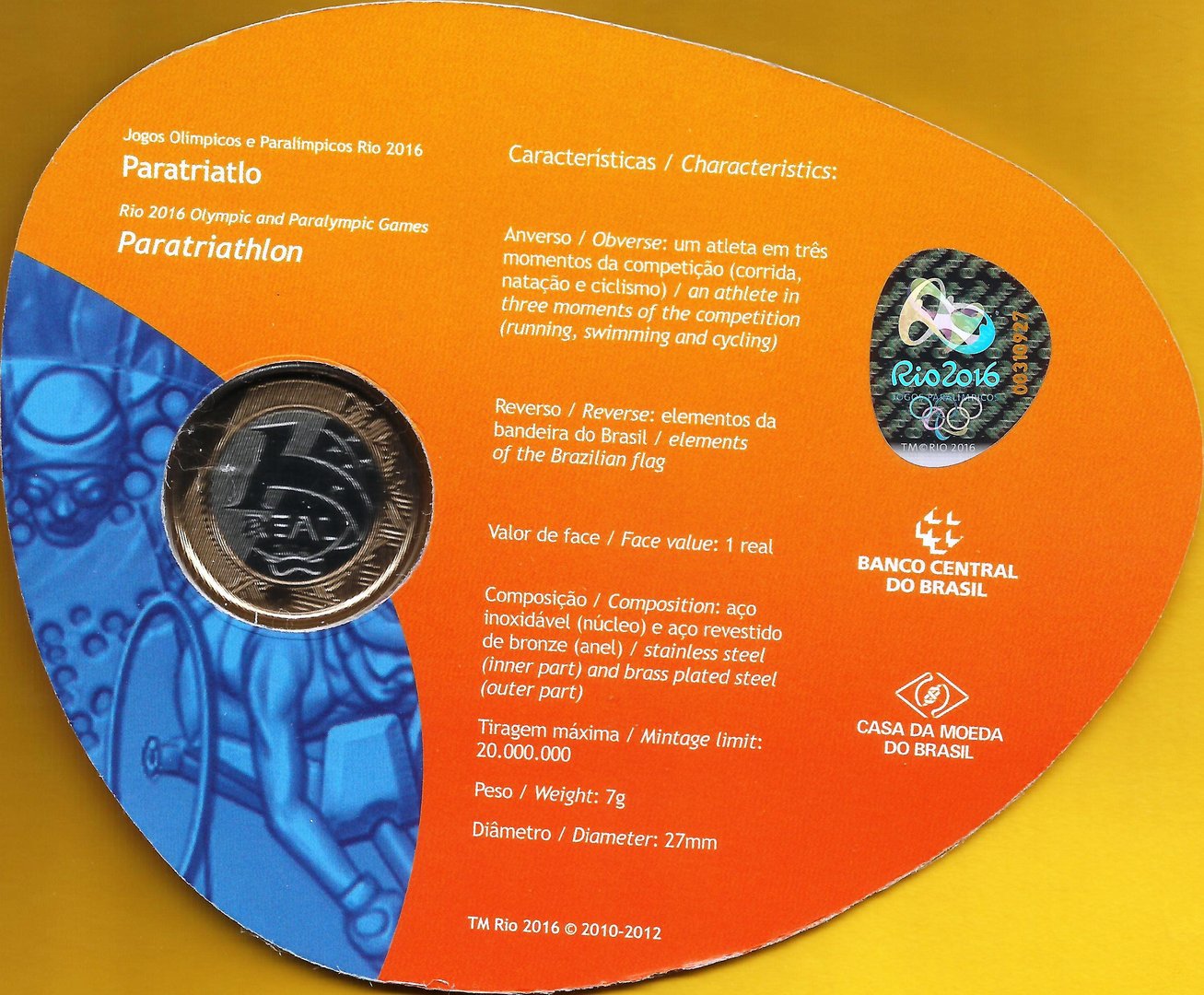 Brasil - 1 Real 2014 (Paratriatlo)
