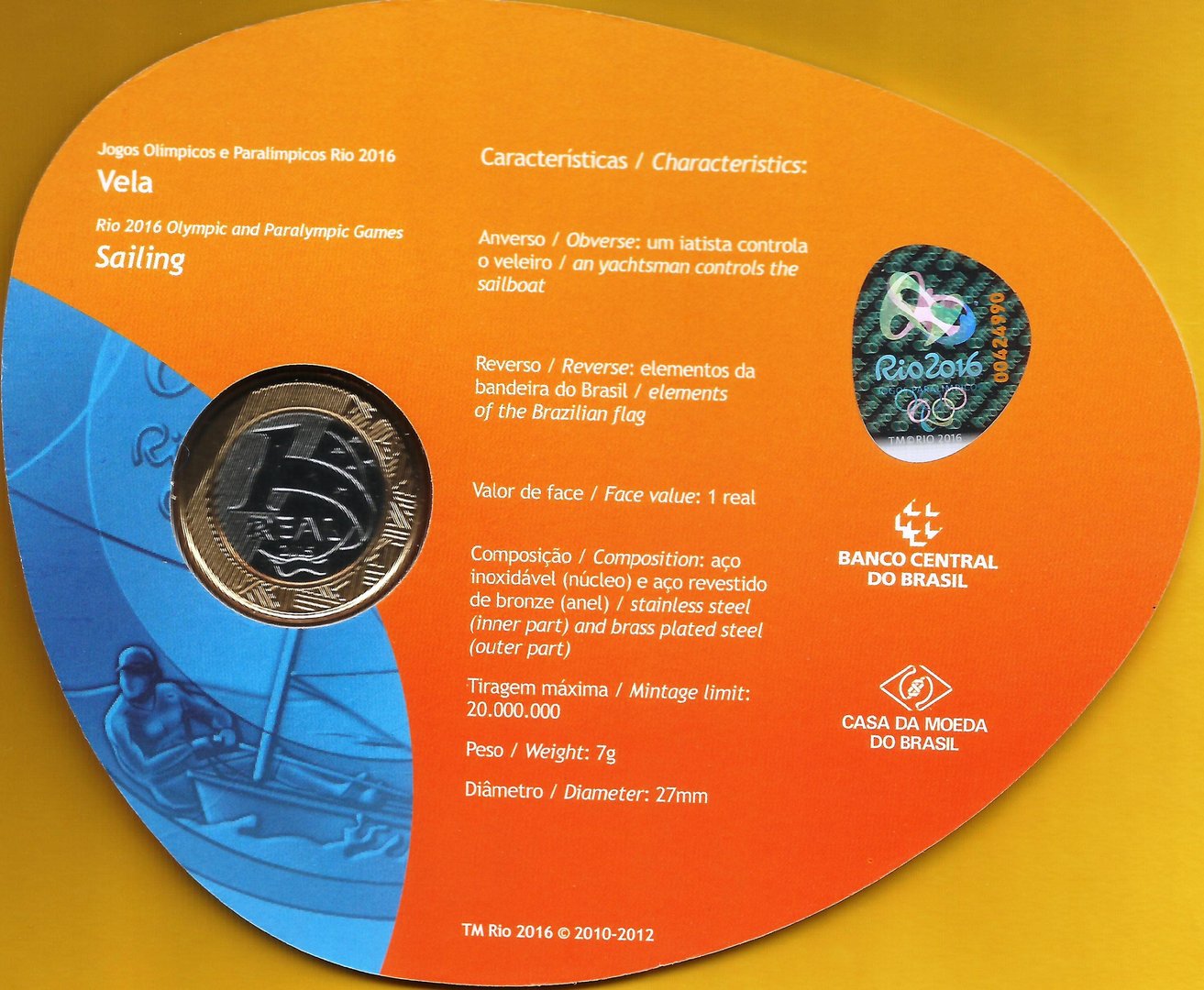 Brasil - 1 Real 2015 (Vela)