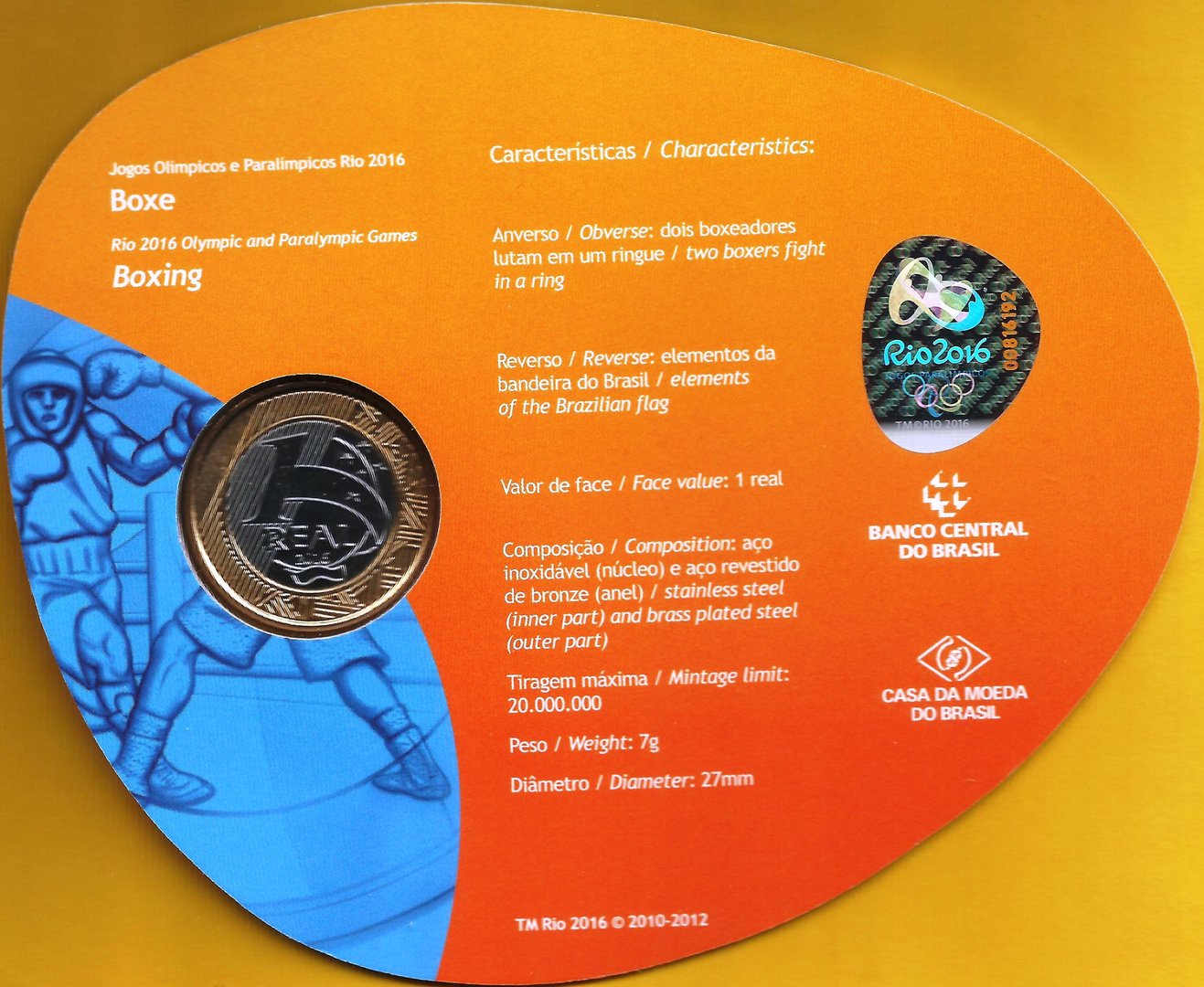 Brasil - 1 Real 2016 (Boxe)