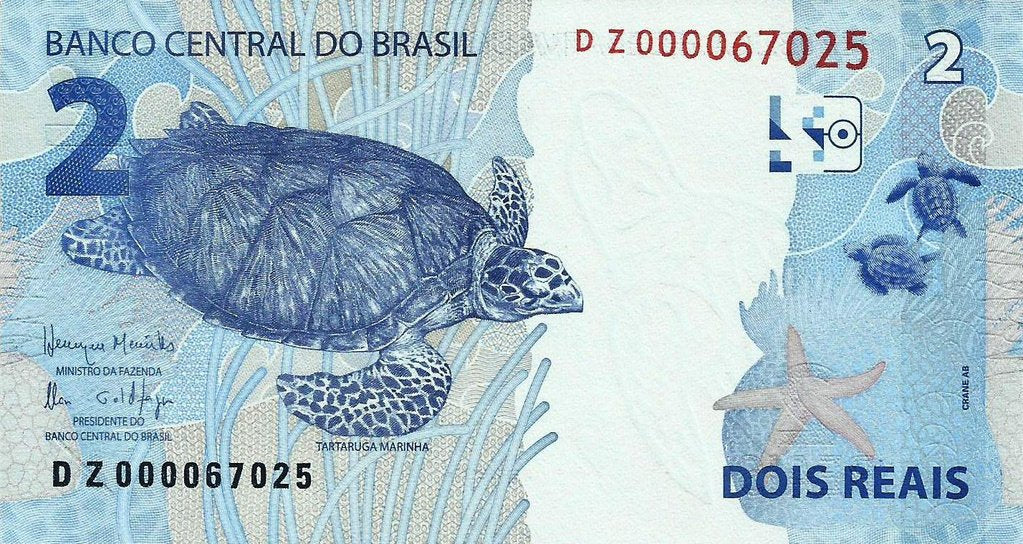 Brasil - 2 Reais 2016 (# 252A)(Impressa na Suécia)