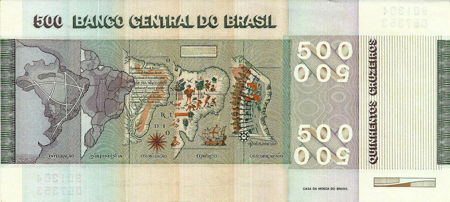 Brasil - 500 Cruzeiros 1979 (# 196Aa)