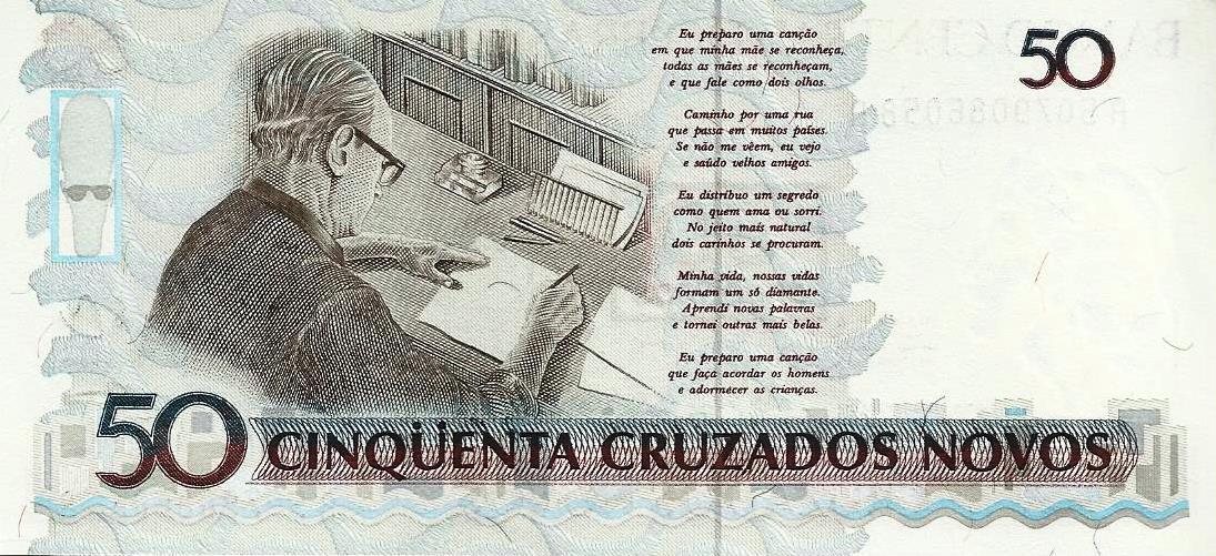Brasil - 50 Cruzeiros 1990 (# 223)