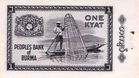Burma - 1 Kyat 1965 (# 52)