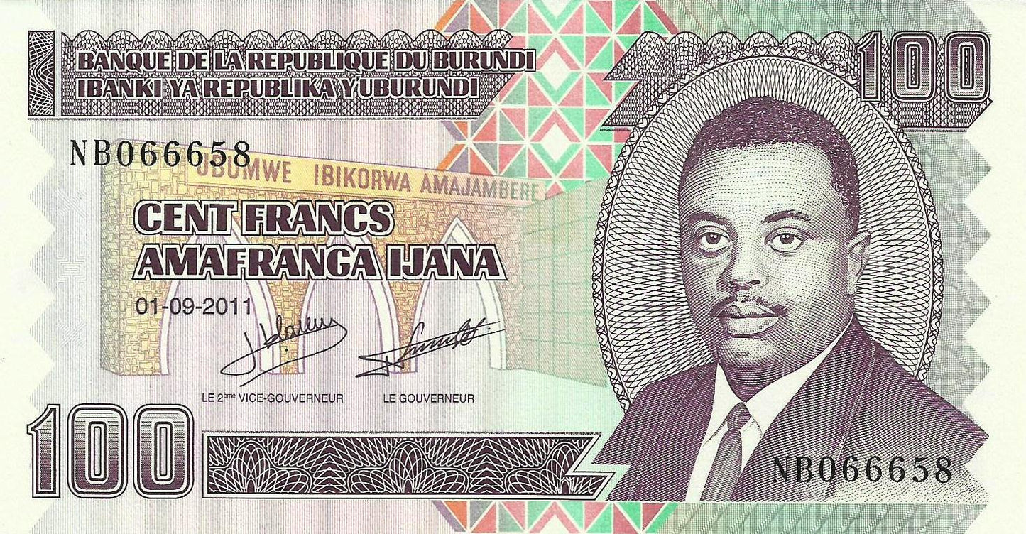 Burundi - 100 Francos 2011 (# 44b)