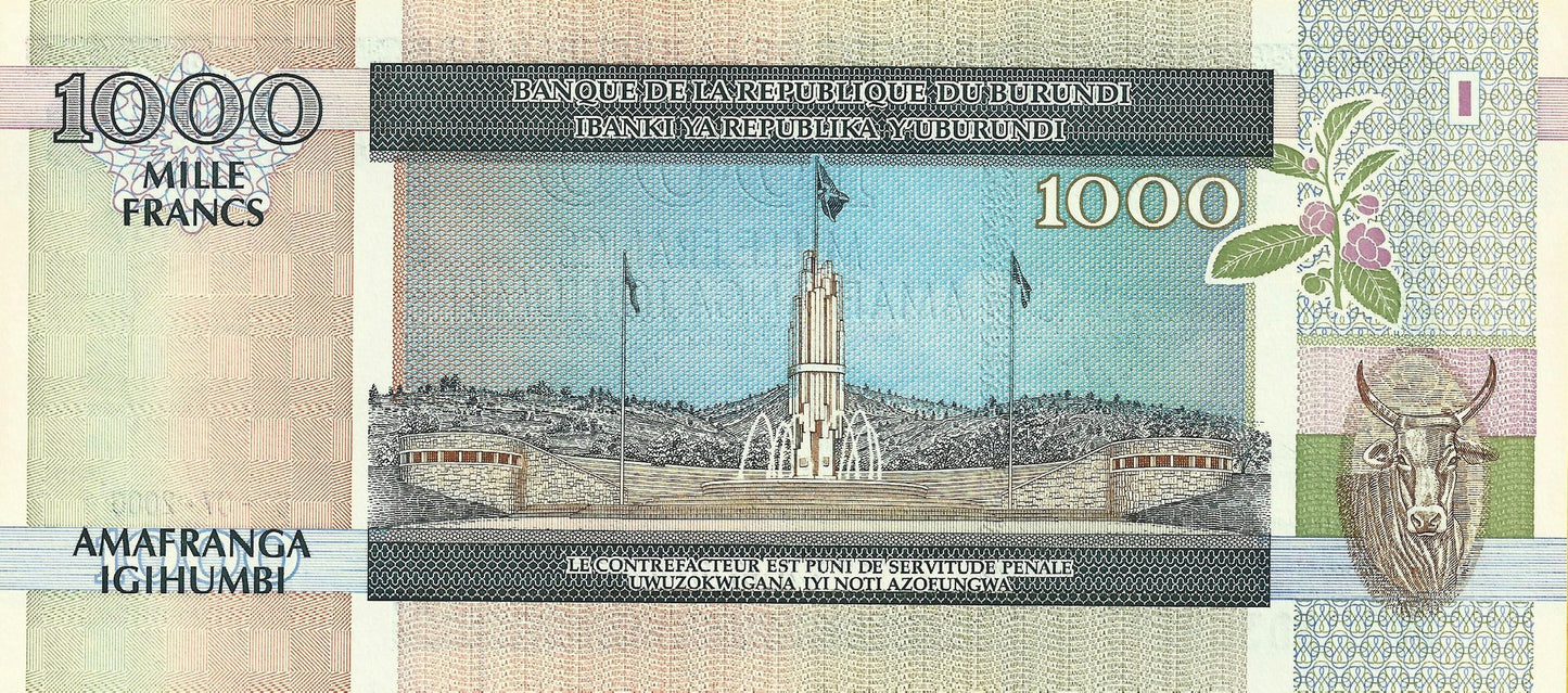 Burundi - 1000 Francos 2000 (# 39c)