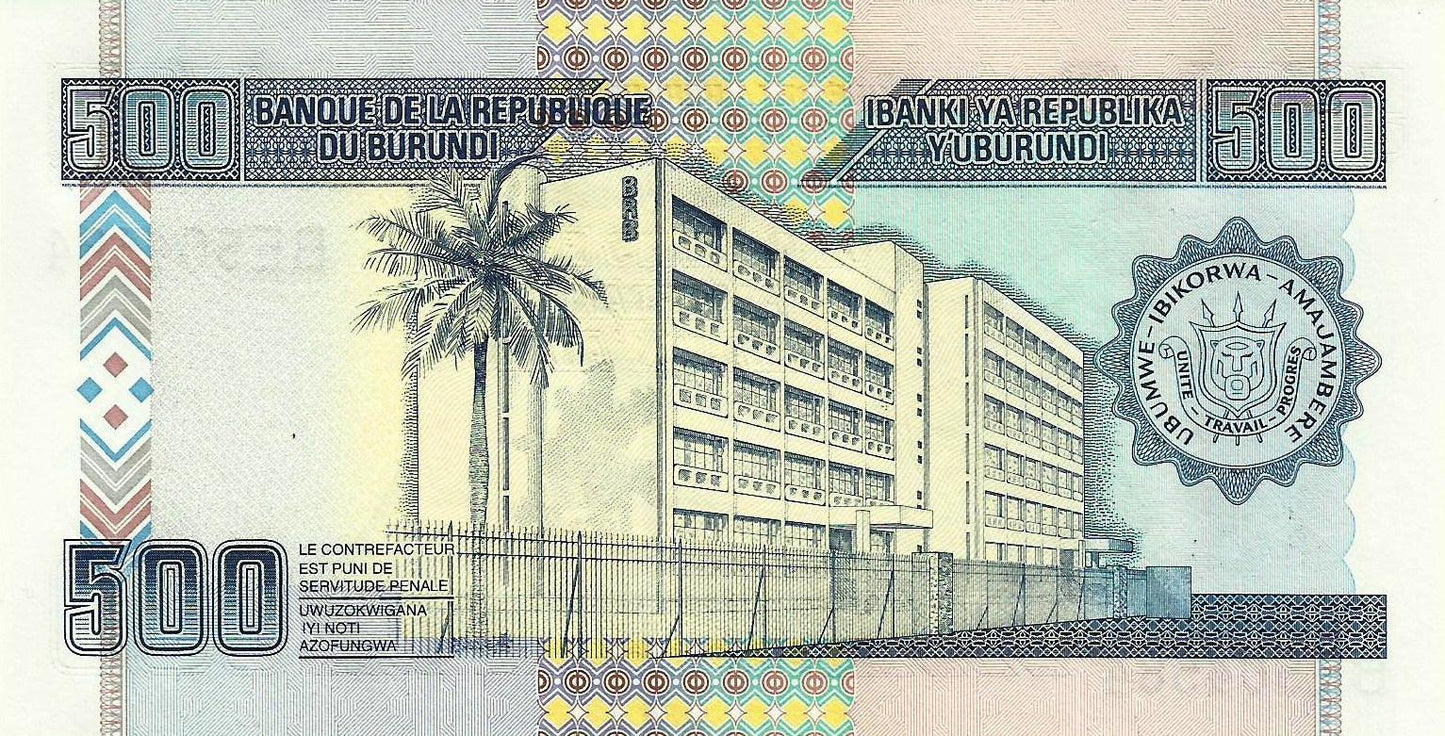 Burundi - 500 Francos 2009 (# 45)